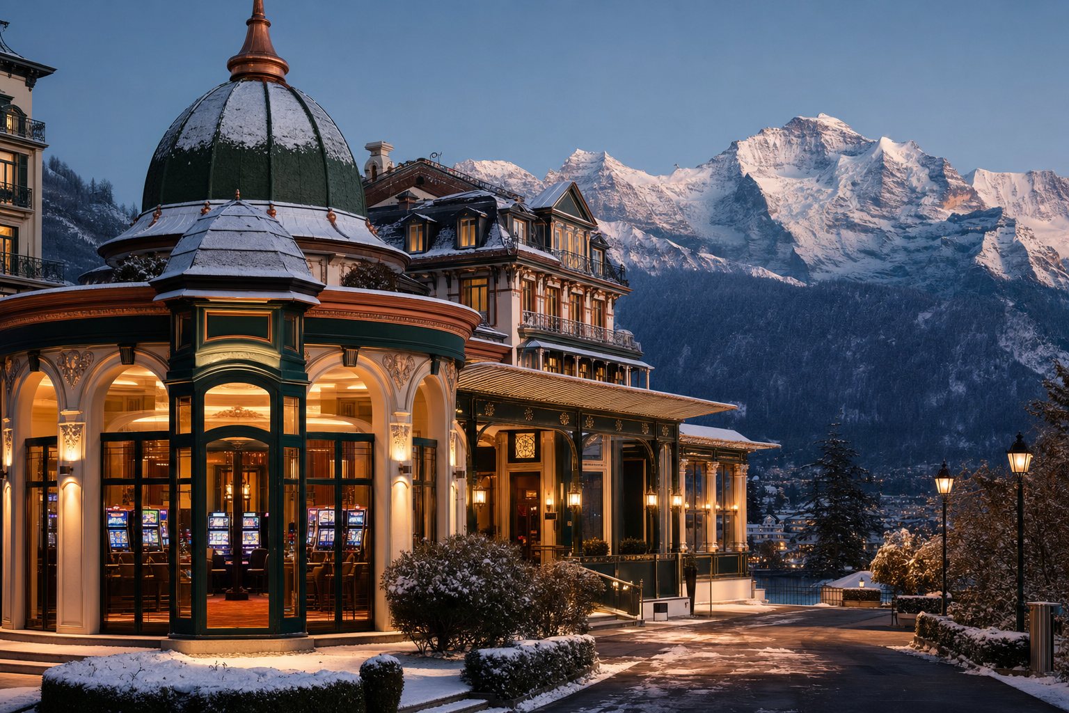 Fassade des Casino Jungfrau in Interlaken